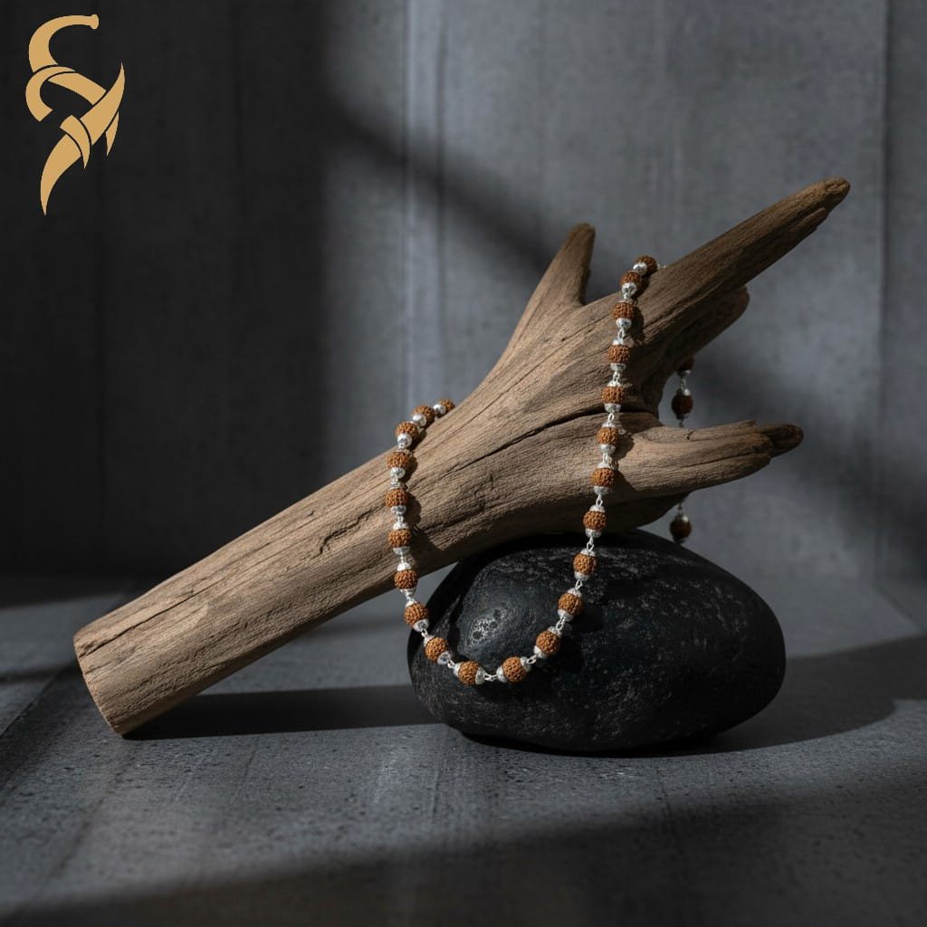 Silver Rudraksh Mala